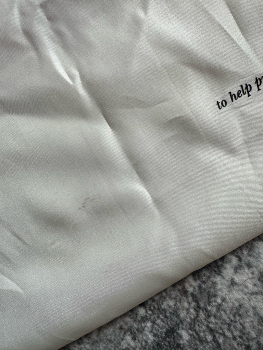Kate Spade Satin Cream Drawstring Dust Bag XL - Picture 4 of 5